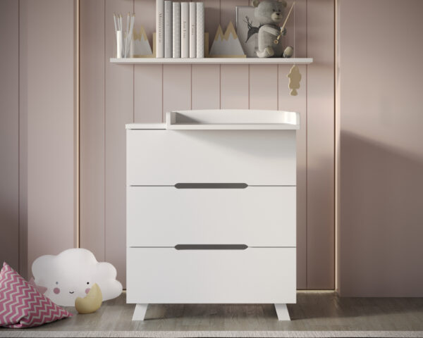 Комод Anniken Lux 800/3 МДФ цвет белый